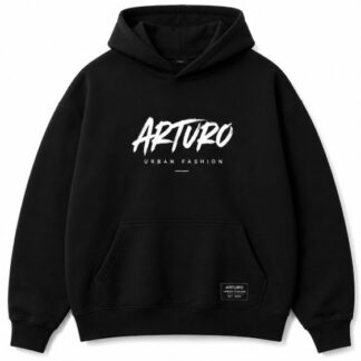 sudadera negra arturo urban fashion talla s, m, l