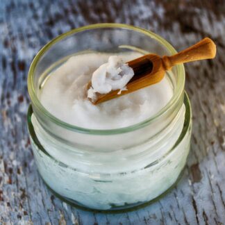 Bote de crema natural corporal de coco