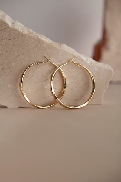 Pendientes Ola, pendientes en forma de aro.