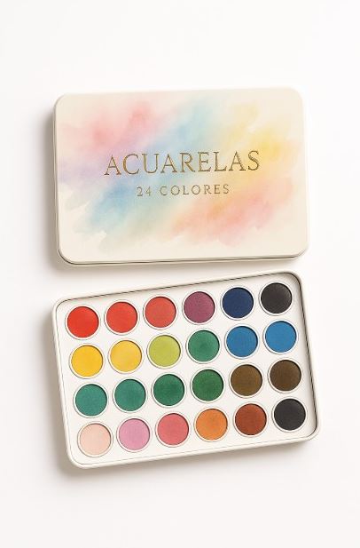 Estuche de Acuarelas Trazos del Alma en Acuarela
