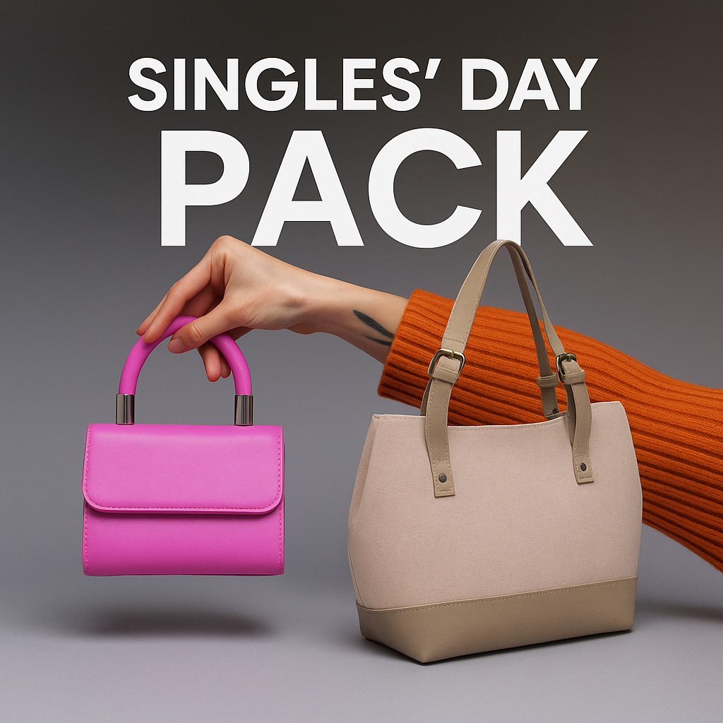 Pack de dos bolsos para el dia del soltero