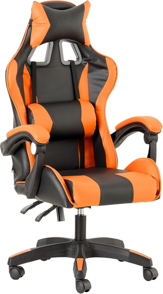 Imagen del producto Baroni Home Silla de Gaming de color naranja
