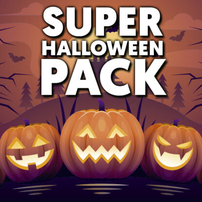 Imagen en la que se promociona un pack de Halloween con los productos PcCom Lite AMD Ryzen 5 y Baroni Home Silla de Gaming de color naranja