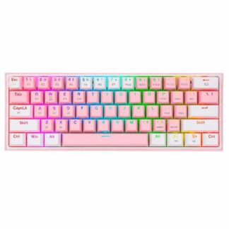 Imagen del teclado Gamer Redragon K616 Fizz Rgb Pro Rosa y Blanco