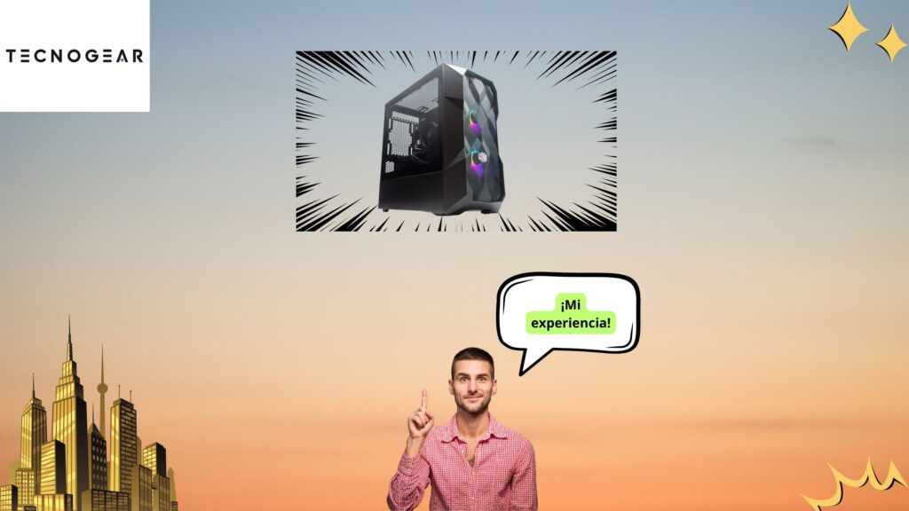 Imagen en la que aparece un hombre reseñando el PcCom Lite AMD Ryzen 5