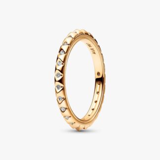 Anillo Eterna dorado con brillos