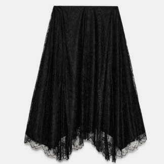 falda midi encaje